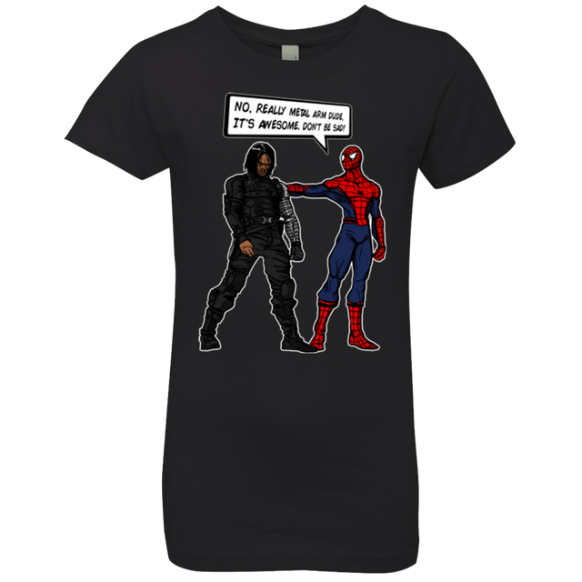 T-Shirts Black / YXS Metal Arm Dude Girls Premium T-Shirt