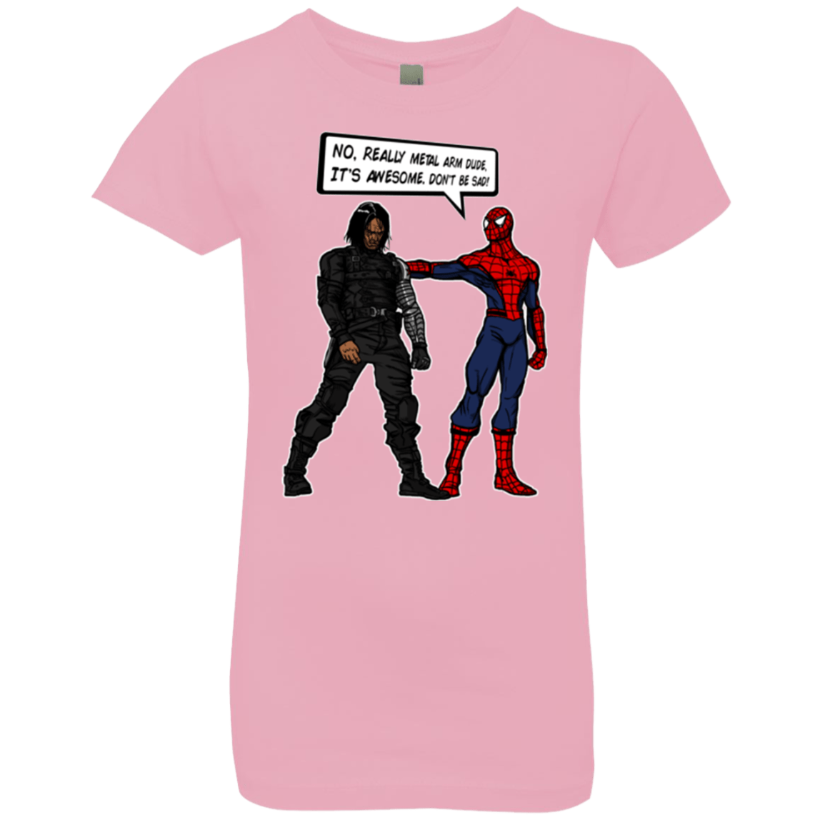 T-Shirts Light Pink / YXS Metal Arm Dude Girls Premium T-Shirt