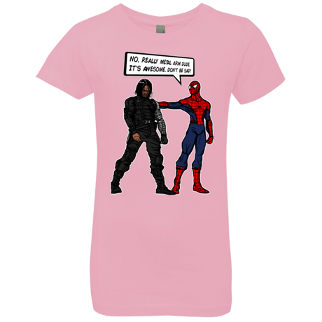 T-Shirts Light Pink / YXS Metal Arm Dude Girls Premium T-Shirt