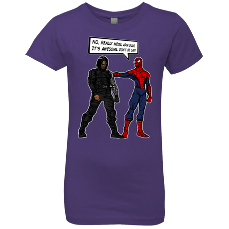 T-Shirts Purple Rush / YXS Metal Arm Dude Girls Premium T-Shirt