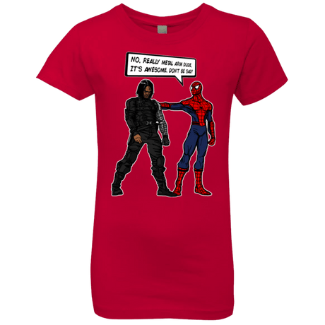 T-Shirts Red / YXS Metal Arm Dude Girls Premium T-Shirt