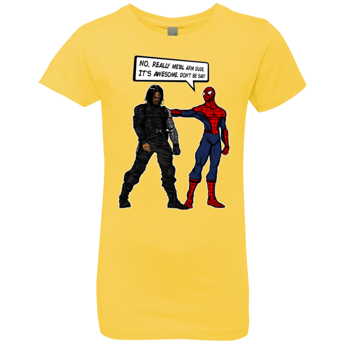 T-Shirts Vibrant Yellow / YXS Metal Arm Dude Girls Premium T-Shirt