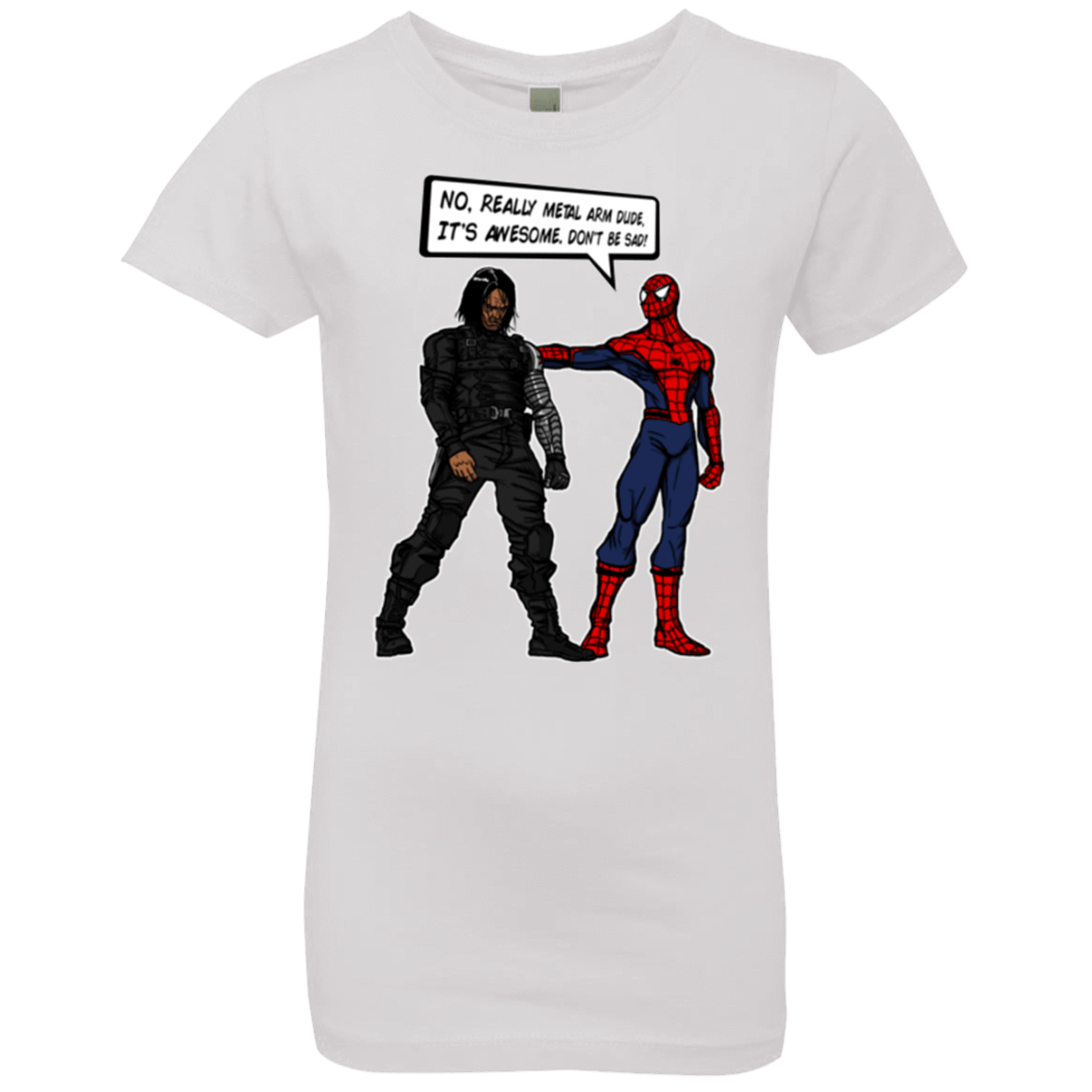 T-Shirts White / YXS Metal Arm Dude Girls Premium T-Shirt