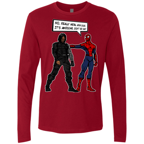 T-Shirts Cardinal / Small Metal Arm Dude Men's Premium Long Sleeve