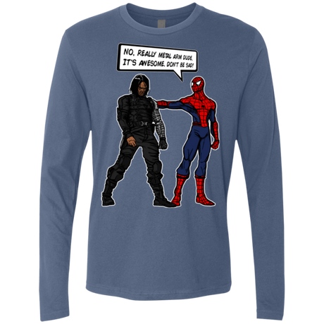 T-Shirts Indigo / Small Metal Arm Dude Men's Premium Long Sleeve