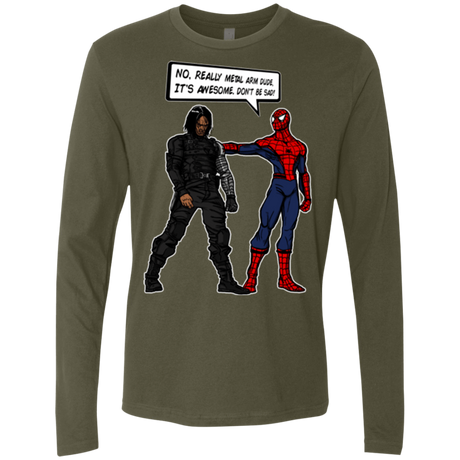 T-Shirts Military Green / Small Metal Arm Dude Men's Premium Long Sleeve