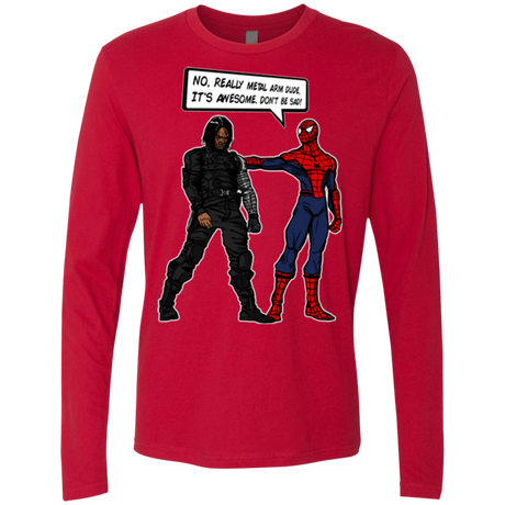 T-Shirts Red / Small Metal Arm Dude Men's Premium Long Sleeve