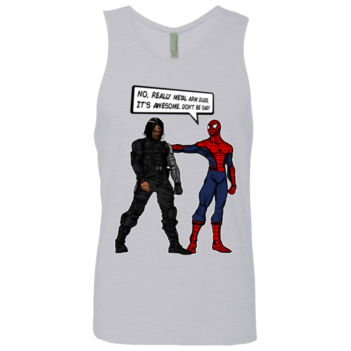 T-Shirts Heather Grey / Small Metal Arm Dude Men's Premium Tank Top