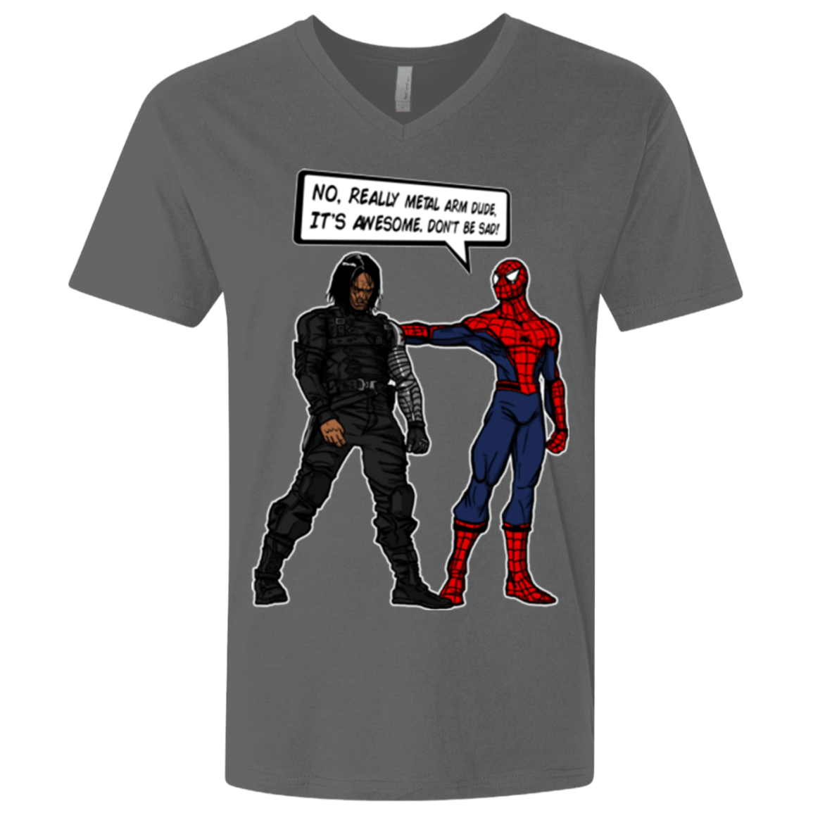 T-Shirts Heavy Metal / X-Small Metal Arm Dude Men's Premium V-Neck