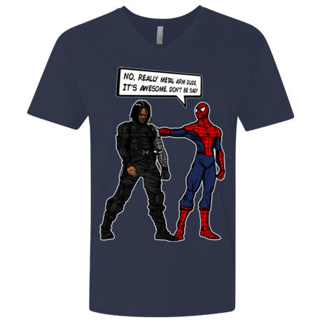 T-Shirts Midnight Navy / X-Small Metal Arm Dude Men's Premium V-Neck