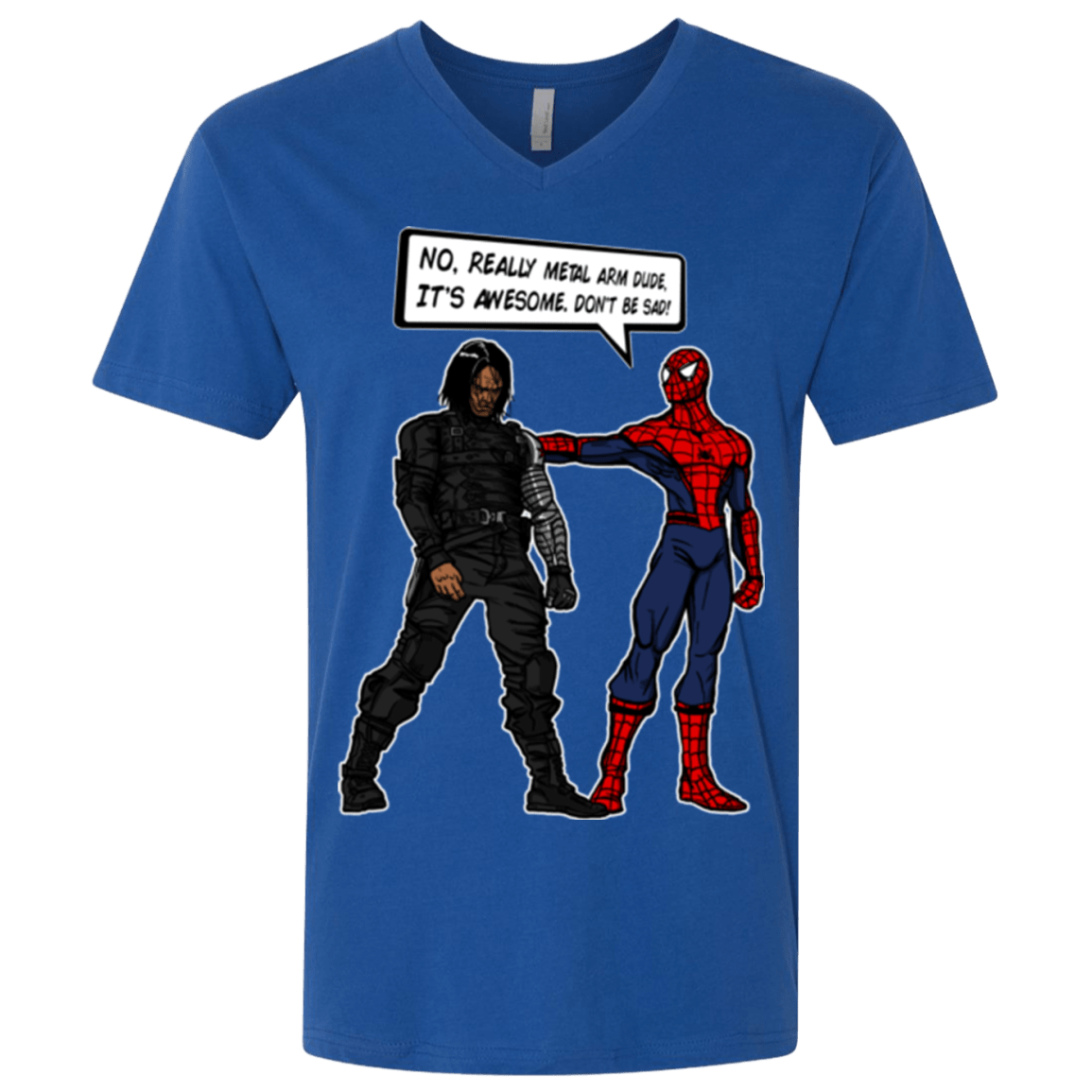 T-Shirts Royal / X-Small Metal Arm Dude Men's Premium V-Neck