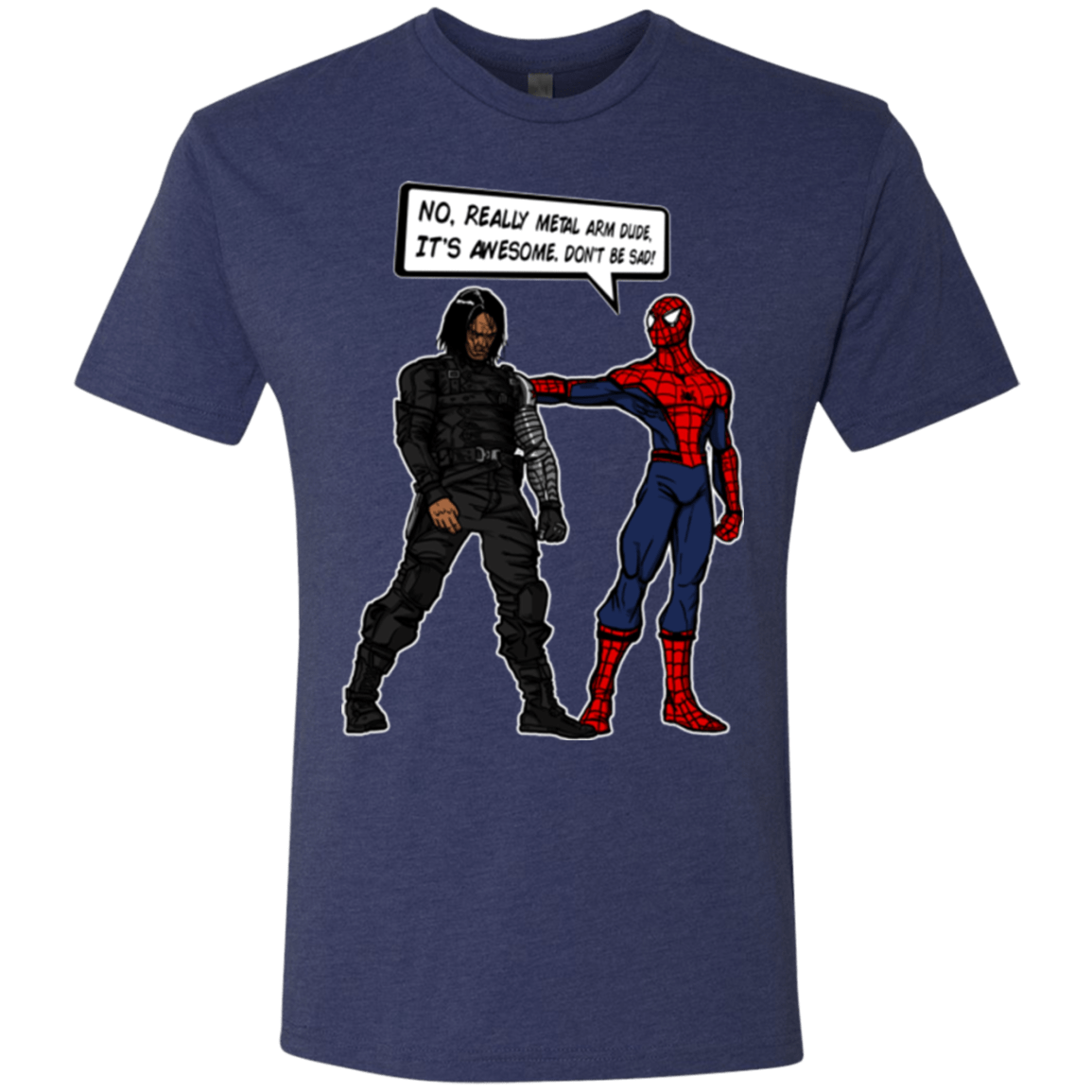 T-Shirts Vintage Navy / Small Metal Arm Dude Men's Triblend T-Shirt