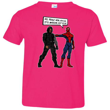T-Shirts Hot Pink / 2T Metal Arm Dude Toddler Premium T-Shirt