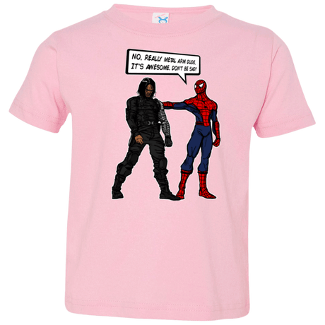 T-Shirts Pink / 2T Metal Arm Dude Toddler Premium T-Shirt