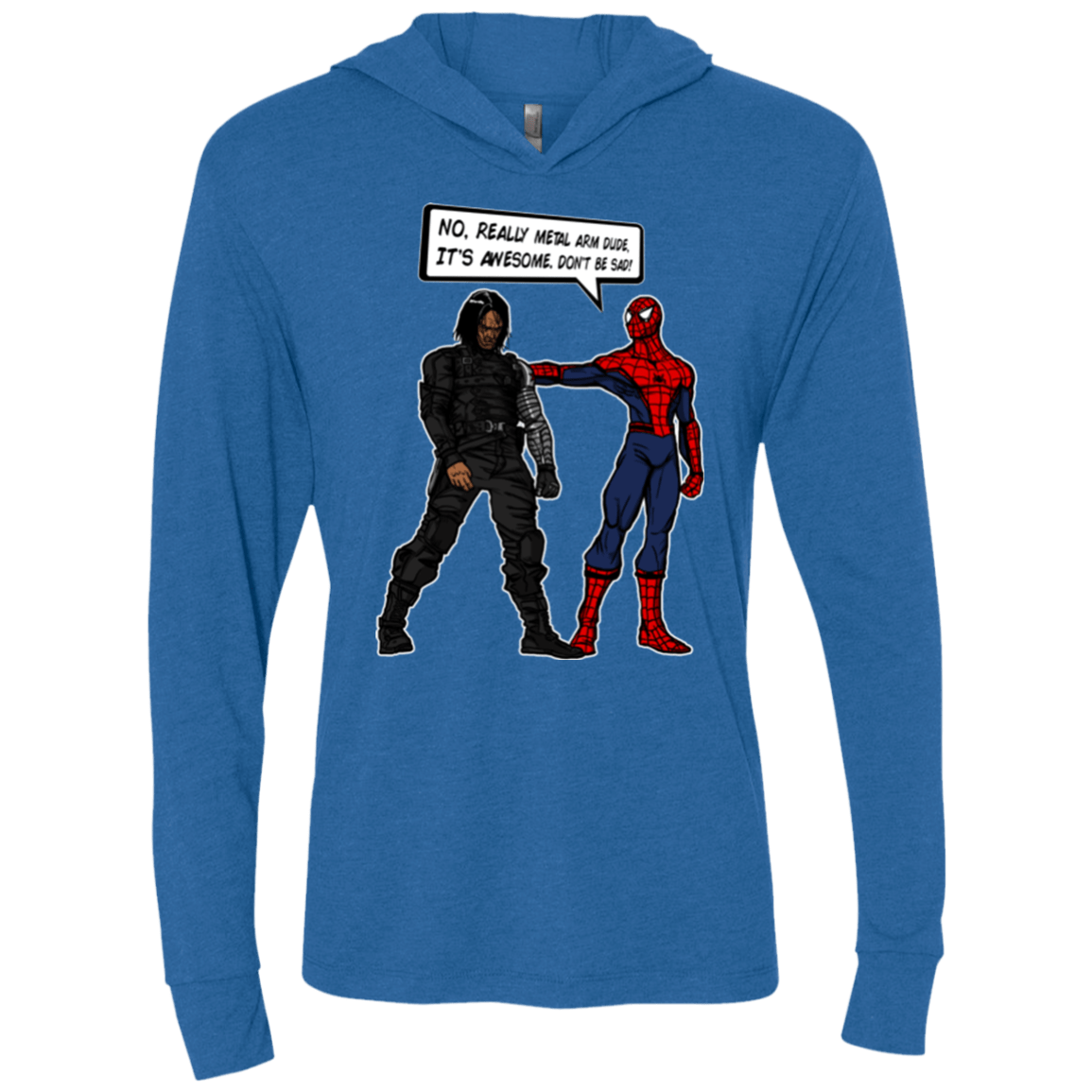 T-Shirts Vintage Royal / X-Small Metal Arm Dude Triblend Long Sleeve Hoodie Tee