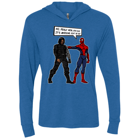 T-Shirts Vintage Royal / X-Small Metal Arm Dude Triblend Long Sleeve Hoodie Tee