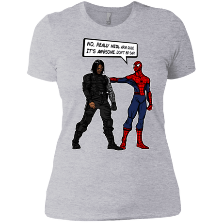 T-Shirts Heather Grey / X-Small Metal Arm Dude Women's Premium T-Shirt