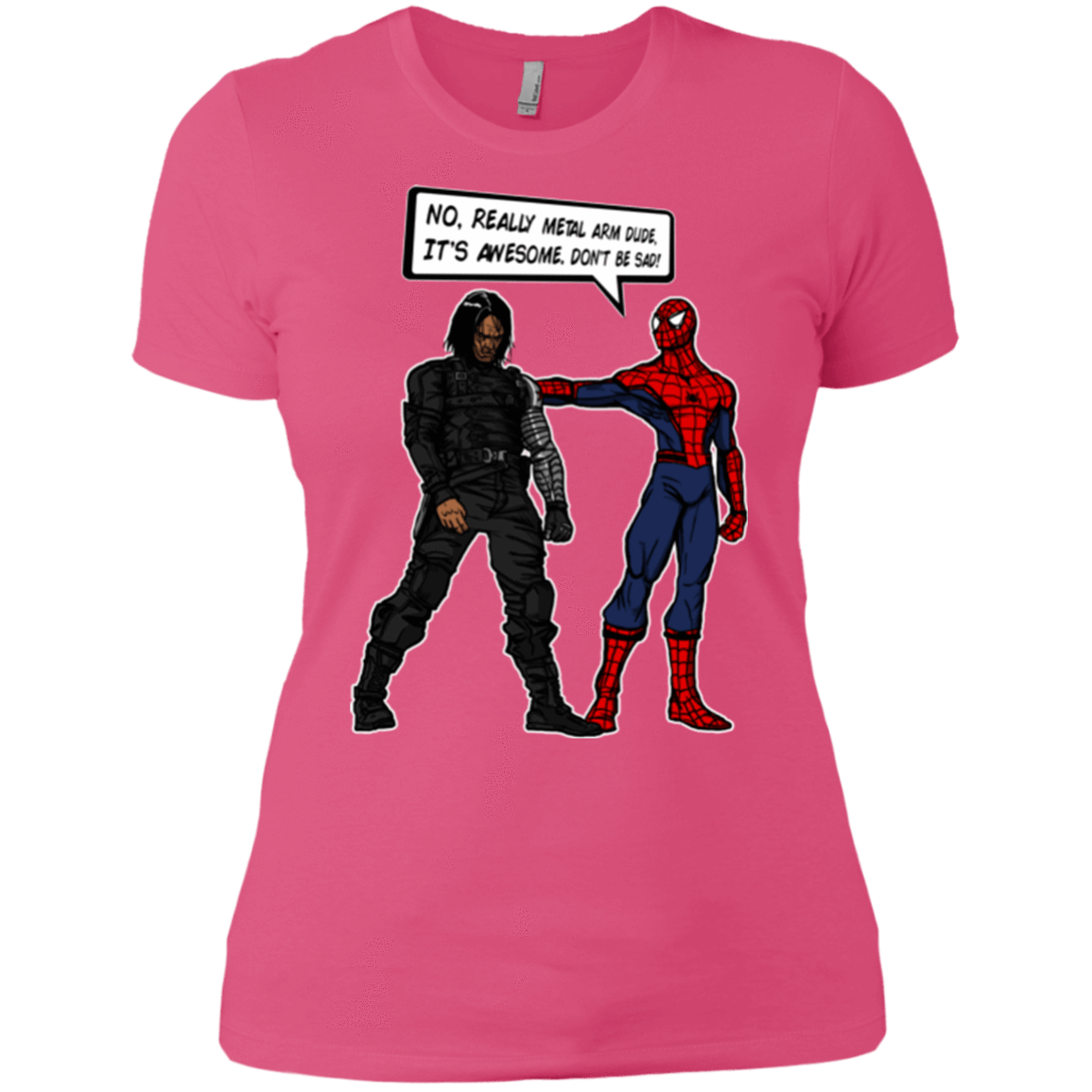 T-Shirts Hot Pink / X-Small Metal Arm Dude Women's Premium T-Shirt