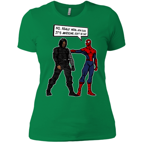 T-Shirts Kelly Green / X-Small Metal Arm Dude Women's Premium T-Shirt