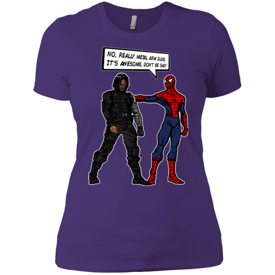 T-Shirts Purple Rush/ / X-Small Metal Arm Dude Women's Premium T-Shirt