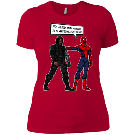 T-Shirts Red / X-Small Metal Arm Dude Women's Premium T-Shirt