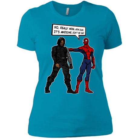 T-Shirts Turquoise / X-Small Metal Arm Dude Women's Premium T-Shirt
