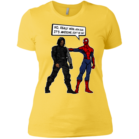 T-Shirts Vibrant Yellow / X-Small Metal Arm Dude Women's Premium T-Shirt