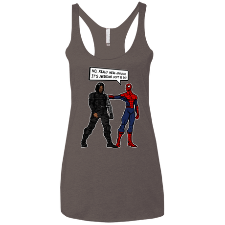 T-Shirts Macchiato / X-Small Metal Arm Dude Women's Triblend Racerback Tank