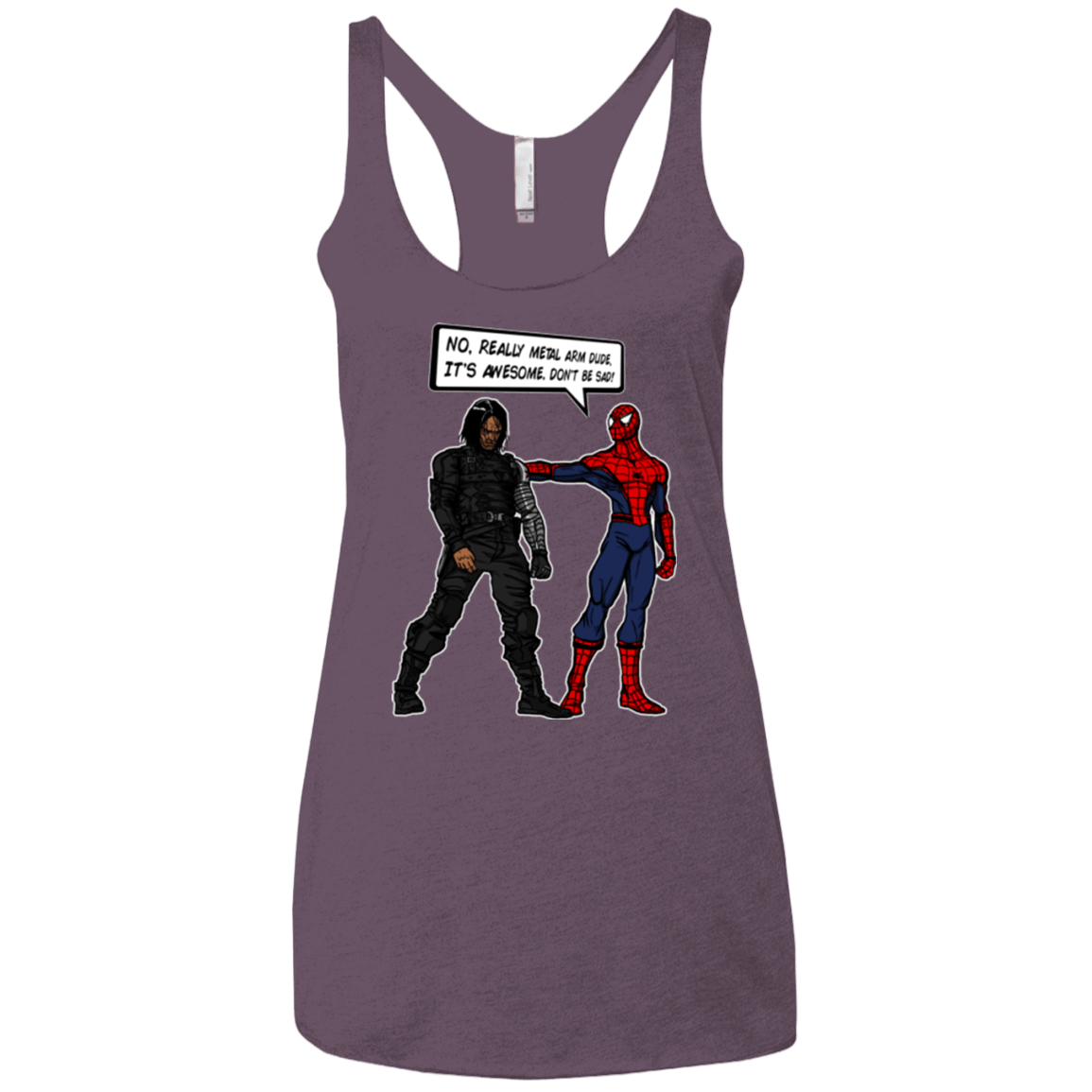 T-Shirts Vintage Purple / X-Small Metal Arm Dude Women's Triblend Racerback Tank