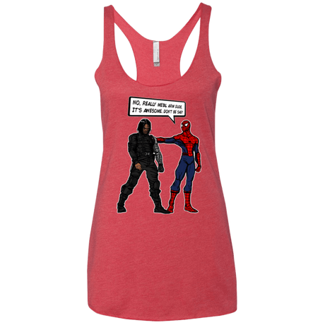 T-Shirts Vintage Red / X-Small Metal Arm Dude Women's Triblend Racerback Tank