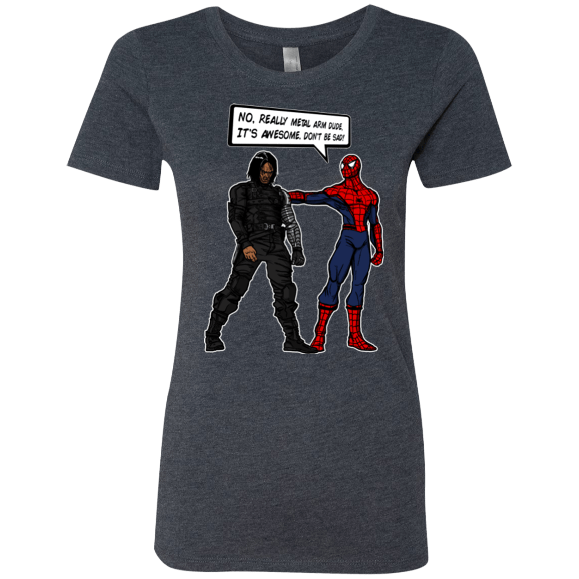 T-Shirts Vintage Navy / Small Metal Arm Dude Women's Triblend T-Shirt