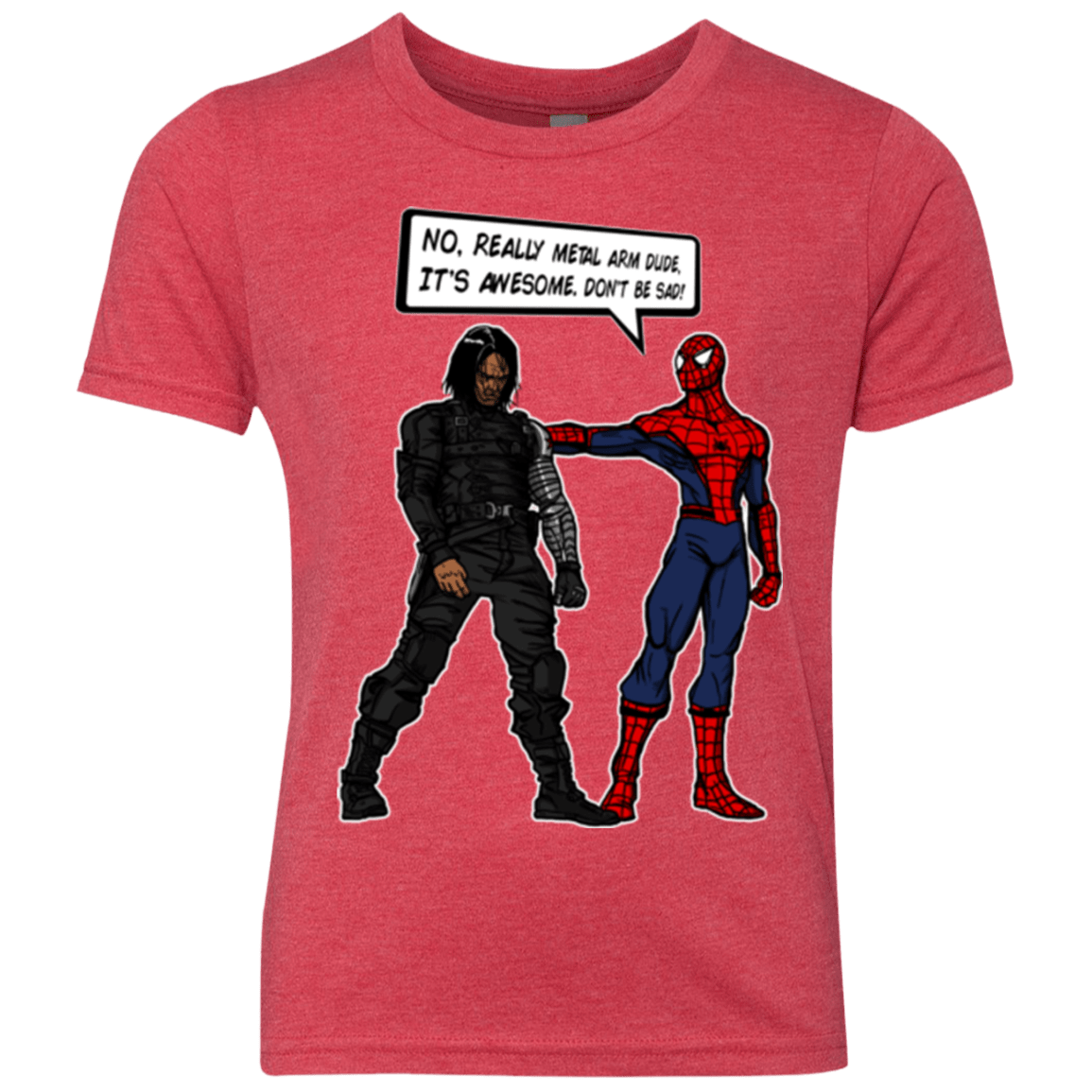 T-Shirts Vintage Red / YXS Metal Arm Dude Youth Triblend T-Shirt