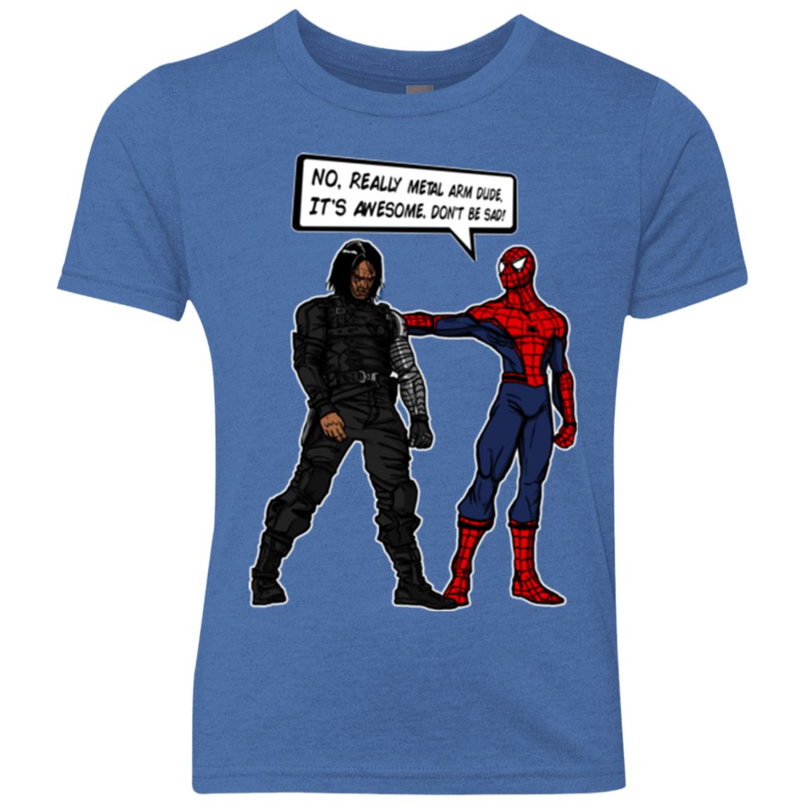 T-Shirts Vintage Royal / YXS Metal Arm Dude Youth Triblend T-Shirt