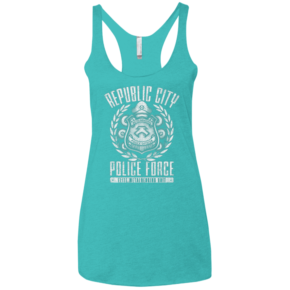 T-Shirts Tahiti Blue / X-Small Metal is Enduring Women's Triblend Racerback Tank
