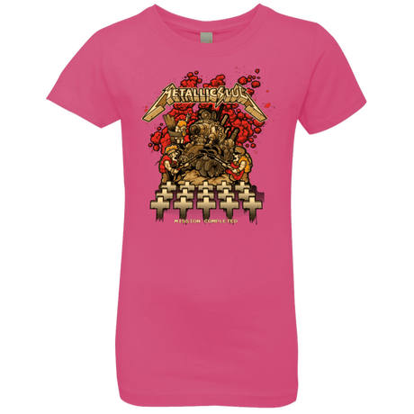 T-Shirts Hot Pink / YXS METALLIC SLUG Girls Premium T-Shirt