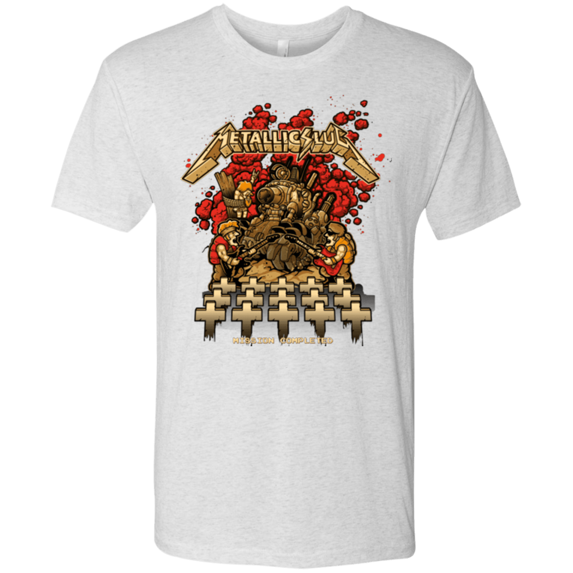 T-Shirts Heather White / Small METALLIC SLUG Men's Triblend T-Shirt