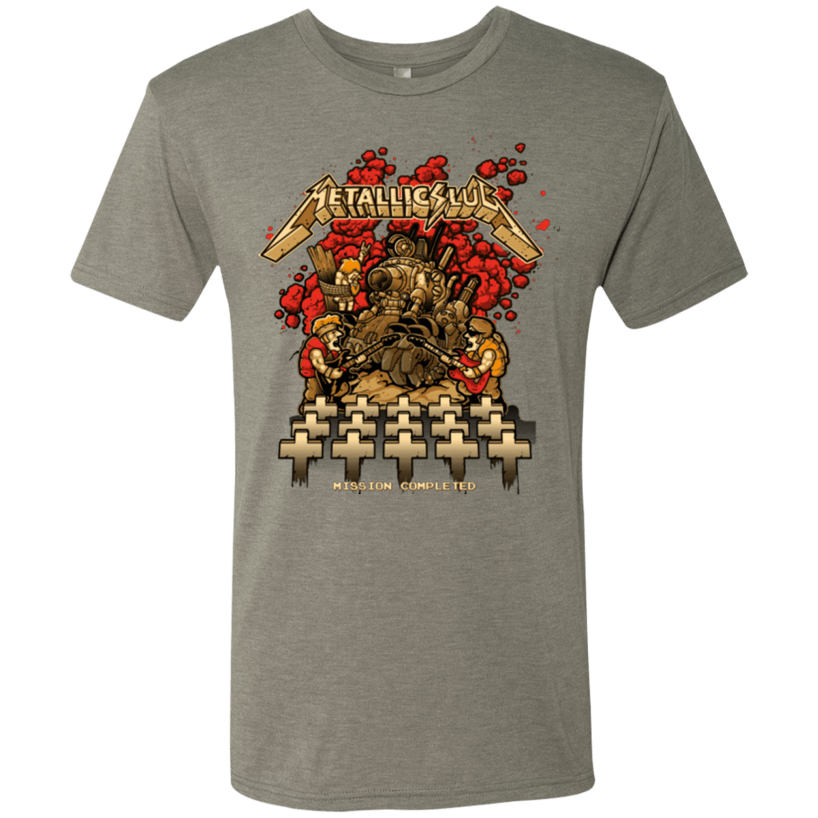 T-Shirts Venetian Grey / Small METALLIC SLUG Men's Triblend T-Shirt