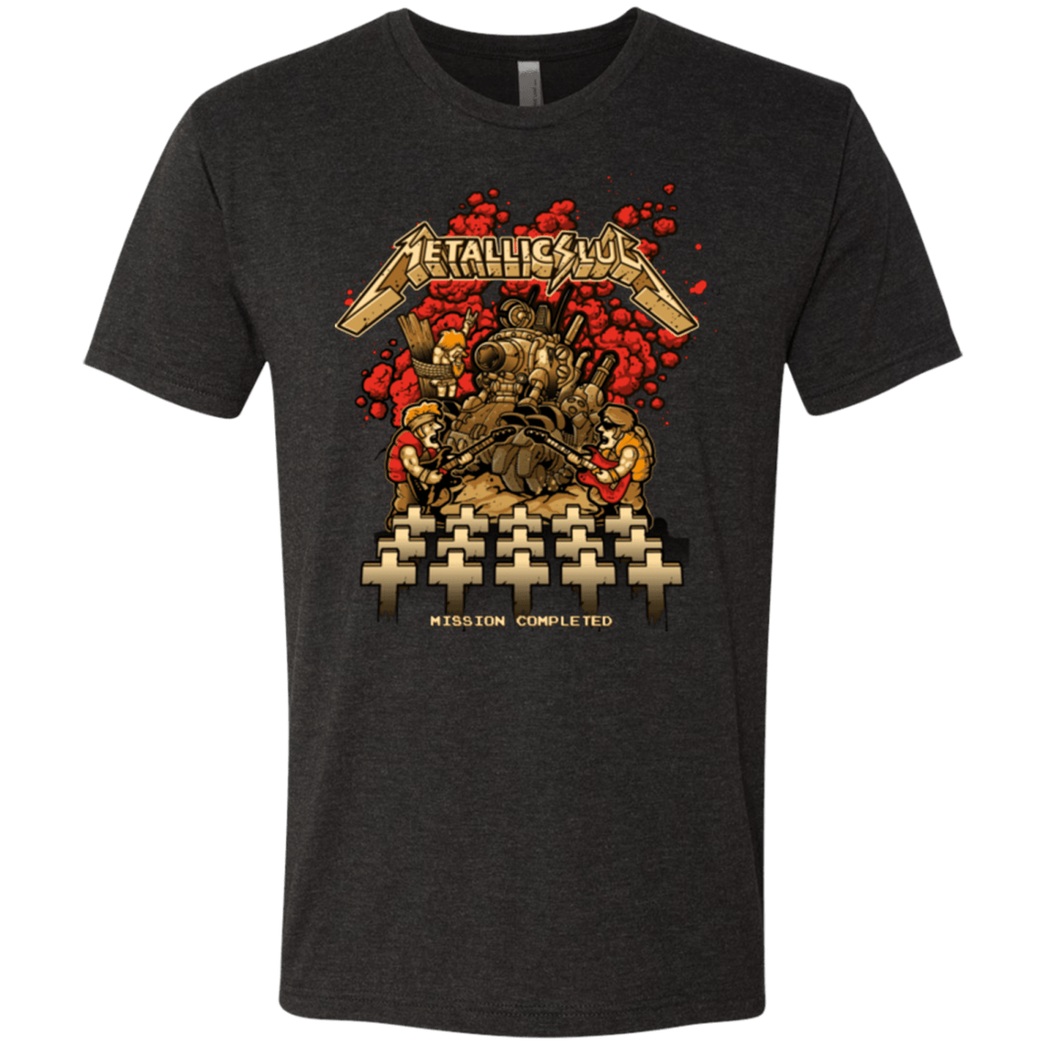 T-Shirts Vintage Black / Small METALLIC SLUG Men's Triblend T-Shirt