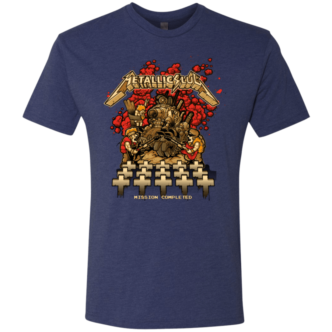 T-Shirts Vintage Navy / Small METALLIC SLUG Men's Triblend T-Shirt