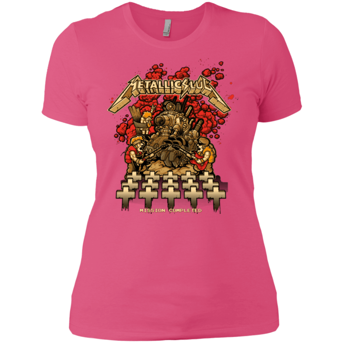 T-Shirts Hot Pink / X-Small METALLIC SLUG Women's Premium T-Shirt