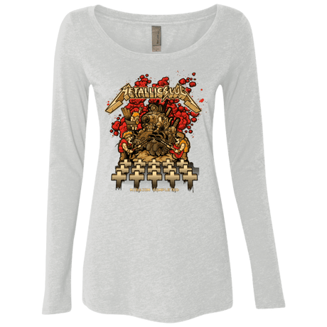 T-Shirts Heather White / Small METALLIC SLUG Women's Triblend Long Sleeve Shirt