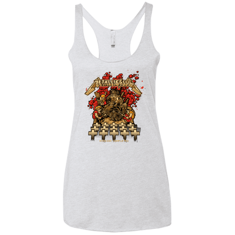 T-Shirts Heather White / X-Small METALLIC SLUG Women's Triblend Racerback Tank