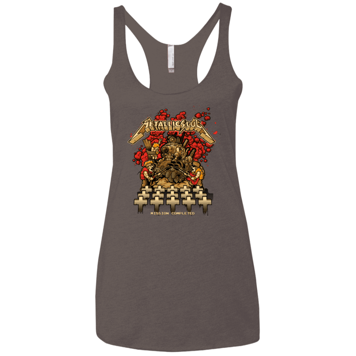 T-Shirts Macchiato / X-Small METALLIC SLUG Women's Triblend Racerback Tank
