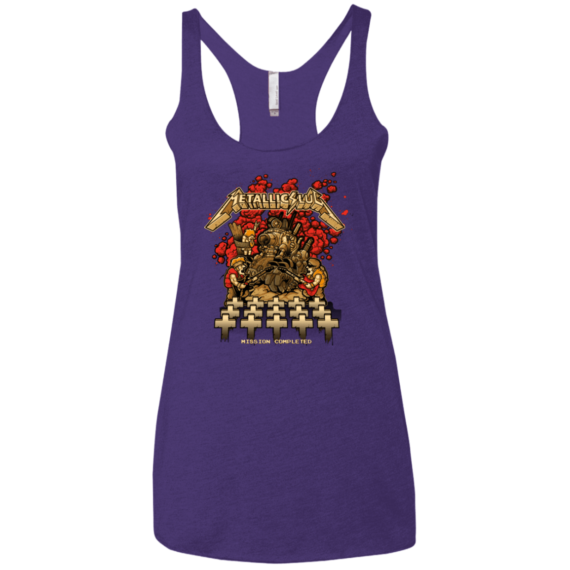 T-Shirts Purple / X-Small METALLIC SLUG Women's Triblend Racerback Tank