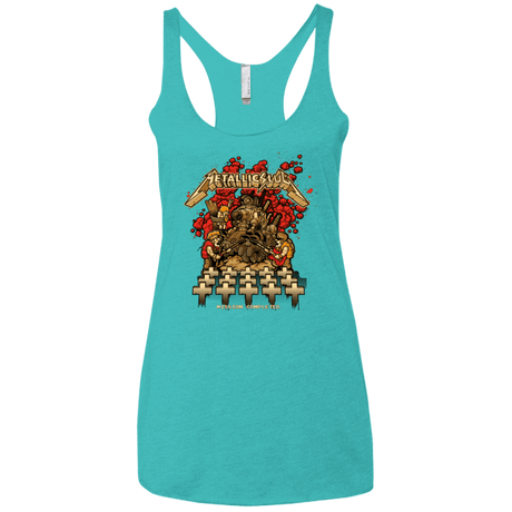 T-Shirts Tahiti Blue / X-Small METALLIC SLUG Women's Triblend Racerback Tank