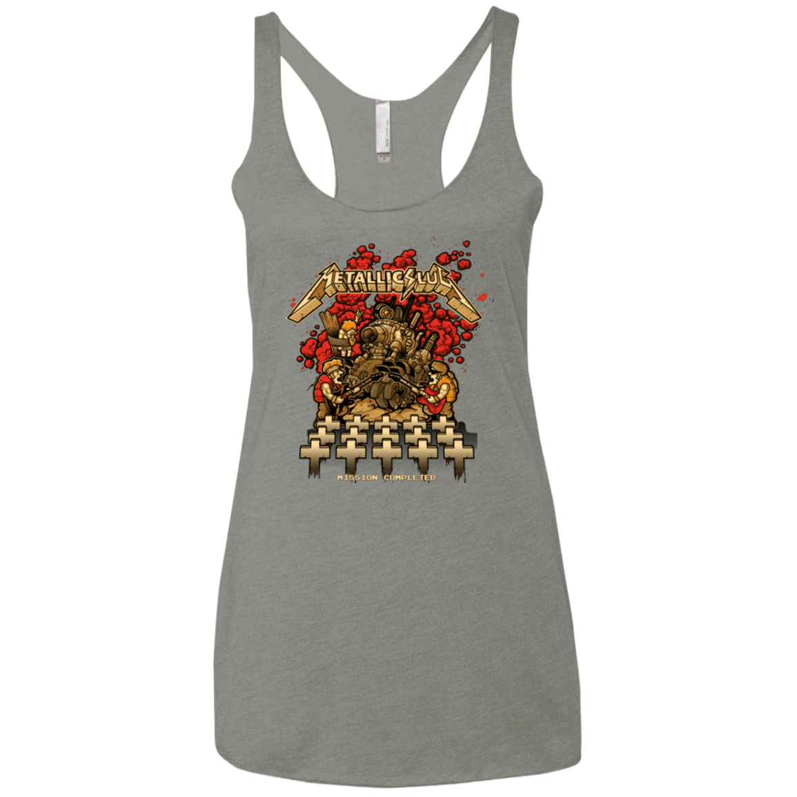 T-Shirts Venetian Grey / X-Small METALLIC SLUG Women's Triblend Racerback Tank