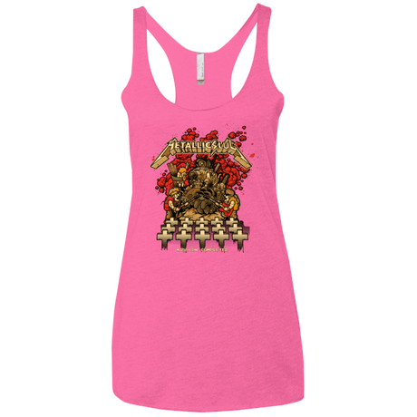 T-Shirts Vintage Pink / X-Small METALLIC SLUG Women's Triblend Racerback Tank