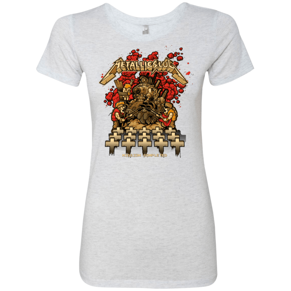 T-Shirts Heather White / Small METALLIC SLUG Women's Triblend T-Shirt