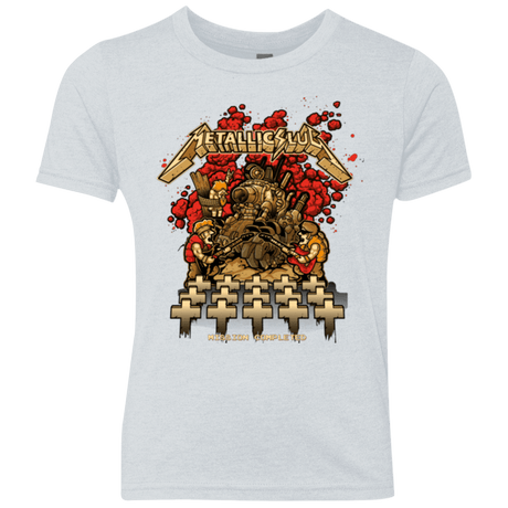 T-Shirts Heather White / YXS METALLIC SLUG Youth Triblend T-Shirt