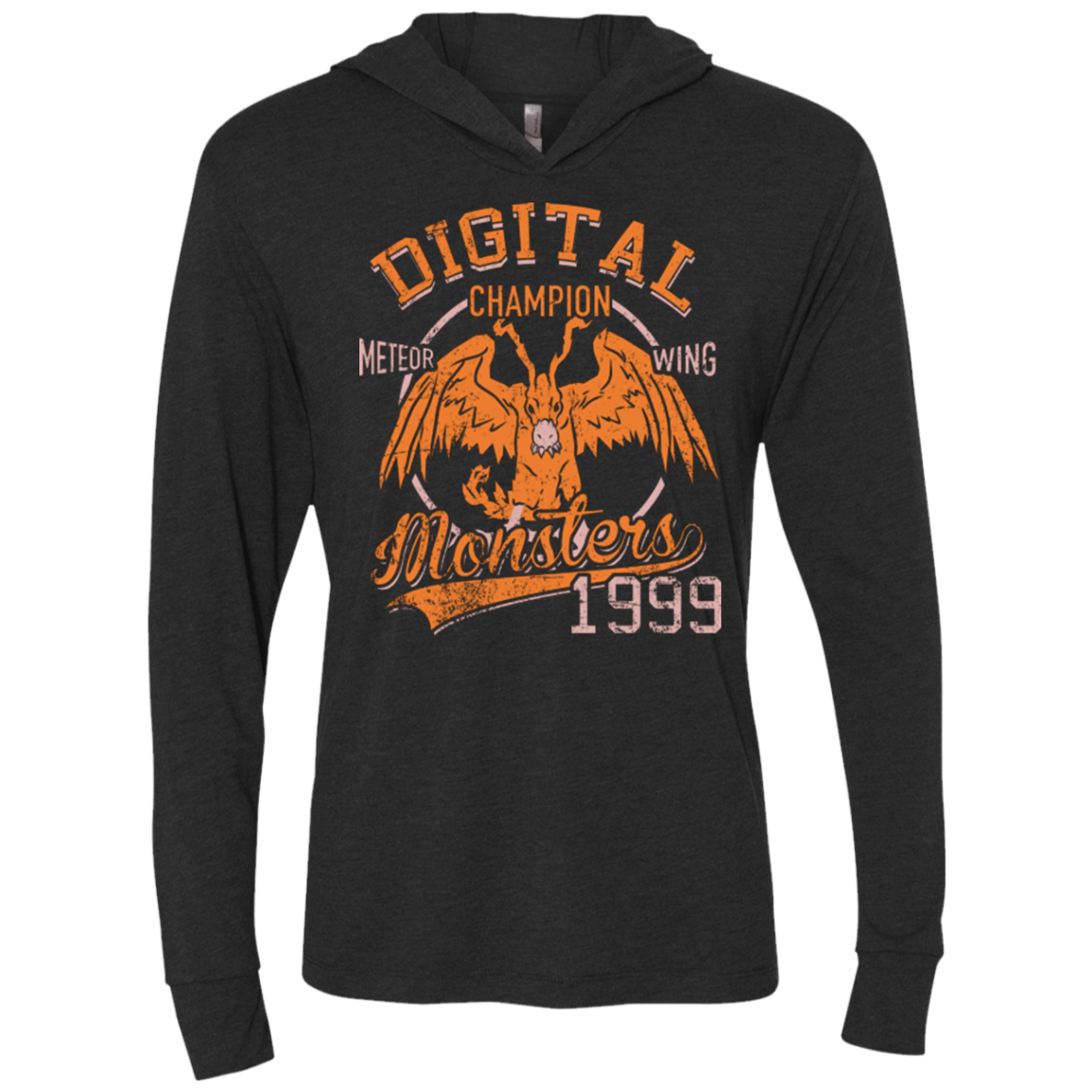 T-Shirts Vintage Black / X-Small Meteor Wing Triblend Long Sleeve Hoodie Tee